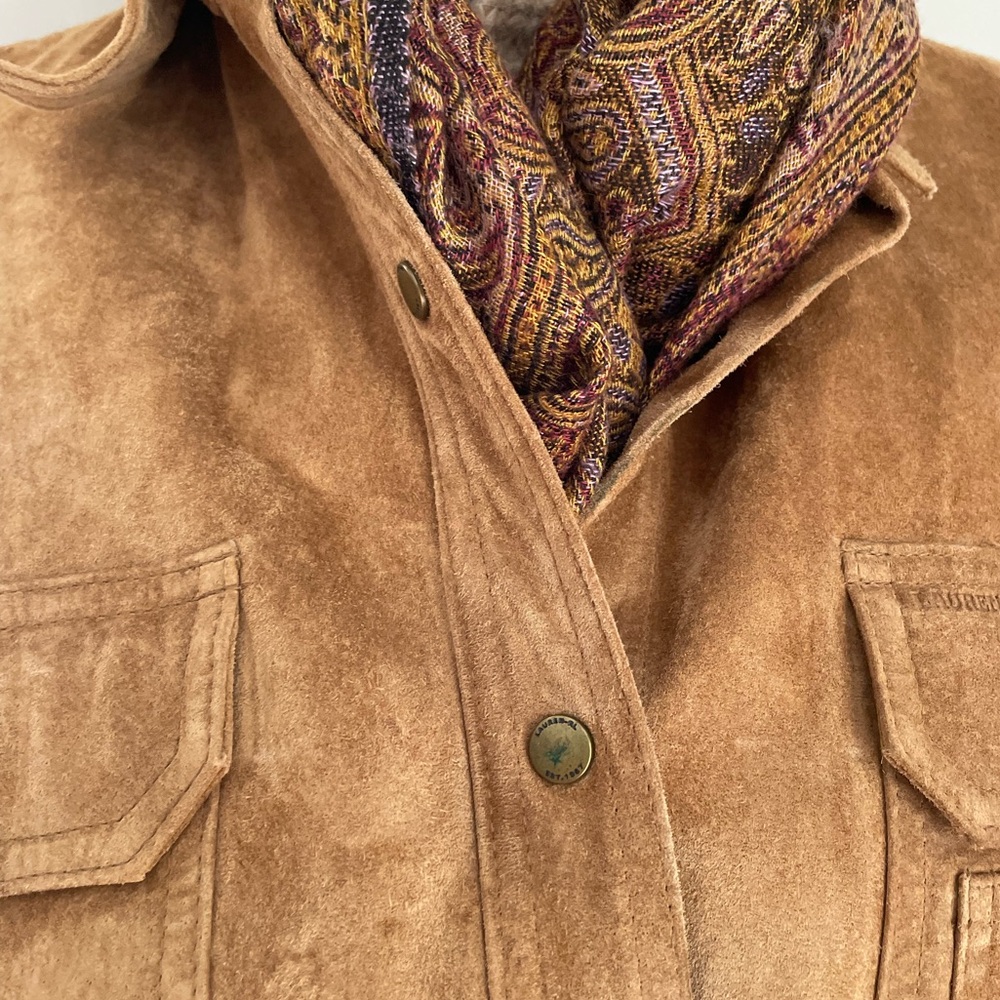 NWOT 23” PTP 1X Ralph Lauren suede snap vest XL XXL - Picture 7 of 7